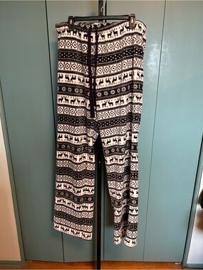 long tall sally Black and White Fair Isle Pajama Pants